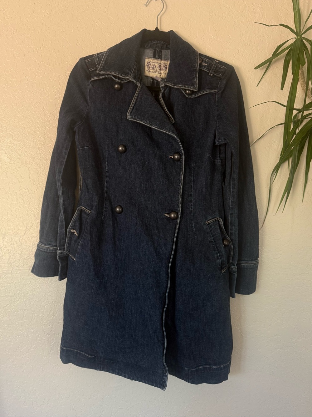American Rag Indigo Denim Trench Coat